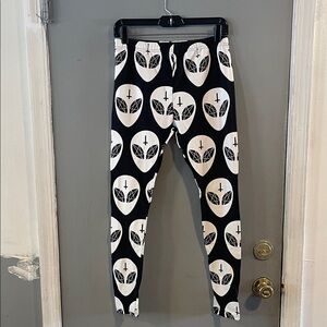 Killstar Alien Cross Printed‎ Leggings Size L